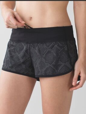 Lululemon Speed Short Reflective Lights Out Special Edition W7F54S 2.5” Size 8